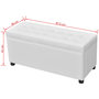 Voir la diapositive 6 : VIDAXL Pouf de rangement Cuir synthetique Blanc