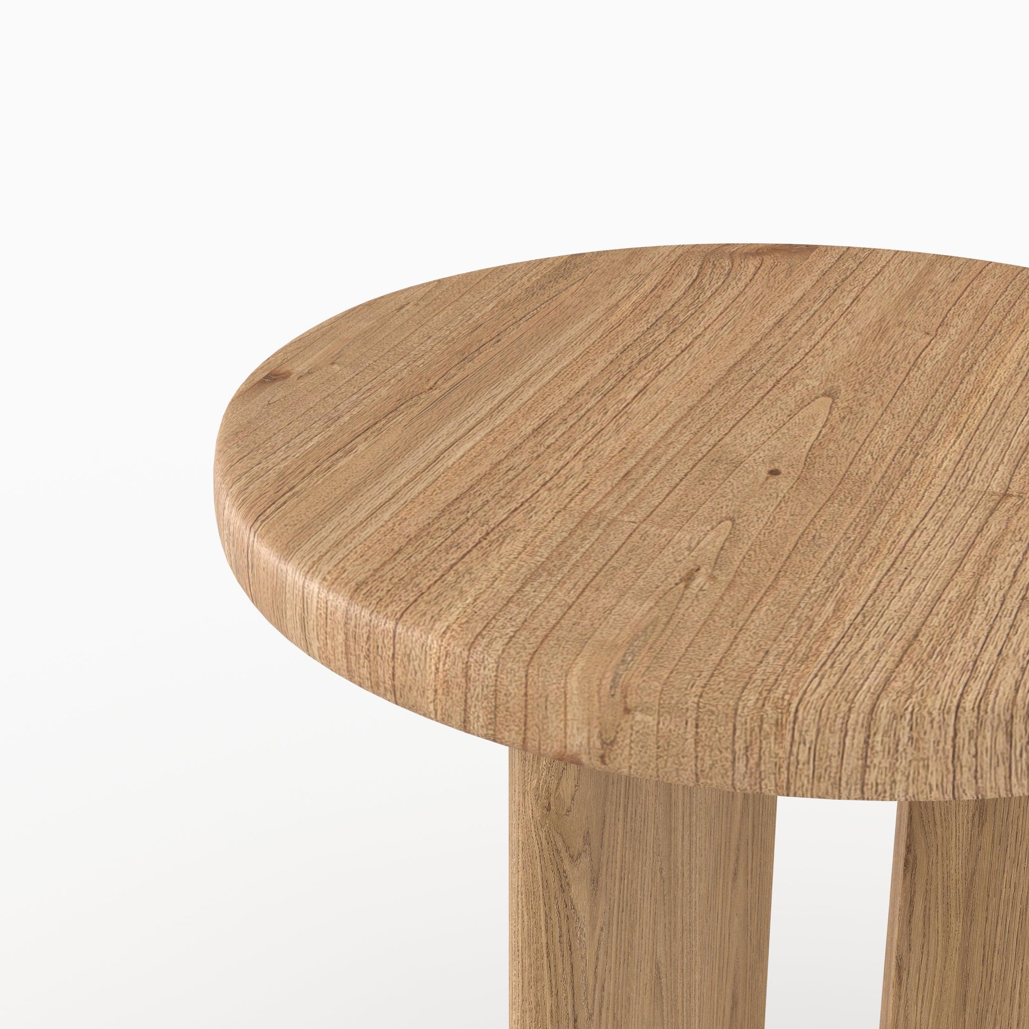 Voir la diapositive 3 : MAISON PAVANE Table d'appoint ronde en bois clair d40 cm-néa
