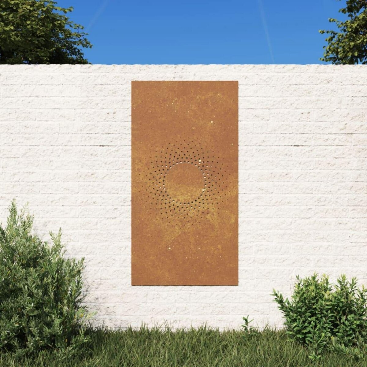 VIDAXL Decoration murale jardin 105x55cm acier corten design du soleil