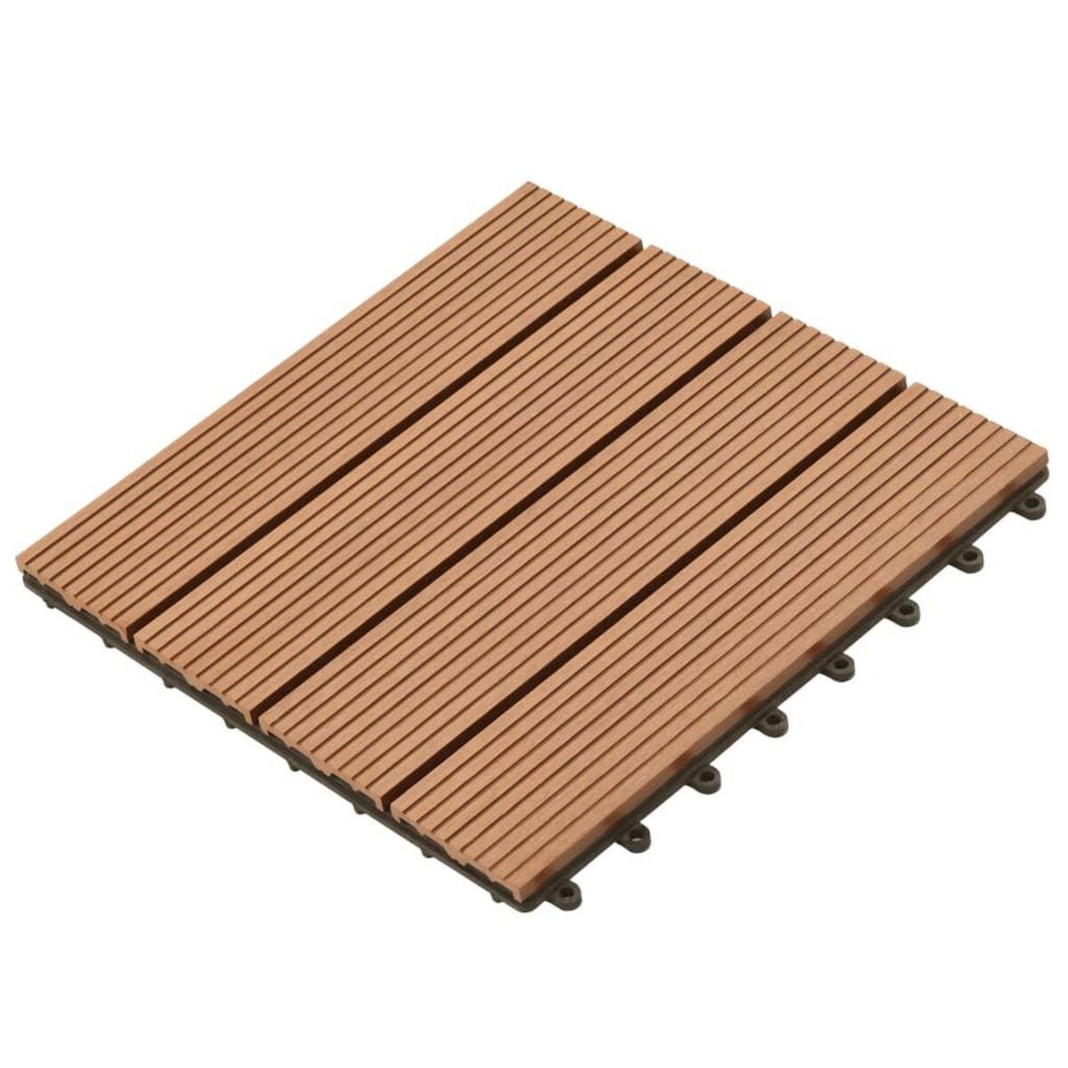 VIDAXL Carreaux de terrasse WPC 30x30 cm 11 pcs 1 m2 Marron