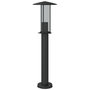 Voir la diapositive 4 : VIDAXL Lampadaires d'exterieur 3 pcs noir 60 cm acier inoxydable