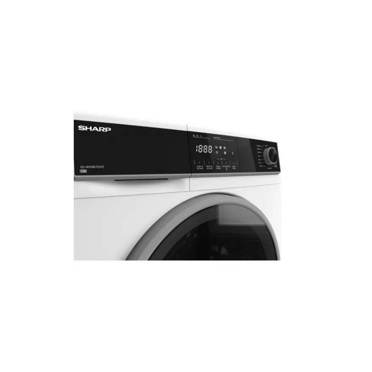 Sharp Sèche-linge pompe à chaleur à condensation 60cm 8kg blanc - KDHHH8S7GW21
