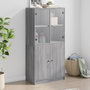 Voir la diapositive 1 : VIDAXL Buffet haut avec portes gris sonoma 68x37x142cm bois ingenierie