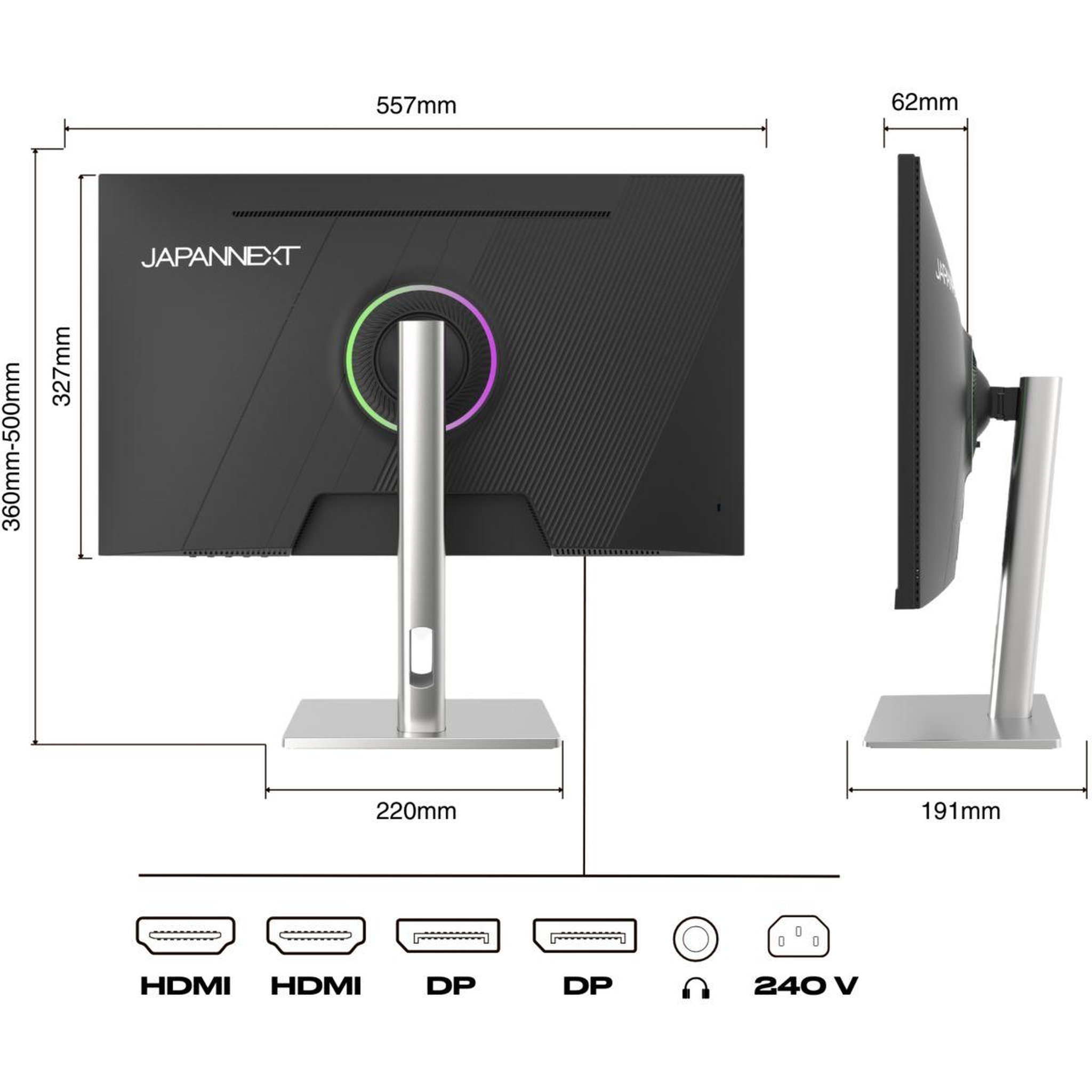 Voir la diapositive 4 : JAPANNEXT Ecran PC Gamer JN-IPS245G320F-HSP 24''