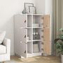 Voir la diapositive 4 : VIDAXL Buffet haut Blanc 67x40x108,5 cm Bois massif de pin