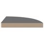 Voir la diapositive 5 : VIDAXL Etageres d'angle flottantes 4 pcs gris brillant 35x35x3,8cm MDF