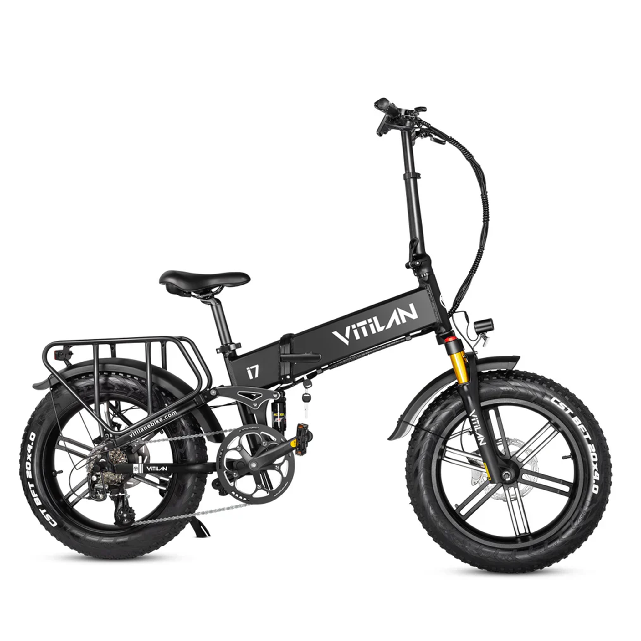 VITILAN Vélo électrique tout terrain VITILAN i7 Pro 3.0 avec gros pneus 20 × 4". Coloris disponibles : Noir, Vert, Blanc