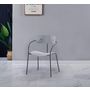 Voir la diapositive 2 : CONCEPT USINE Lot de 2 chaises design gris clair ALEXIA