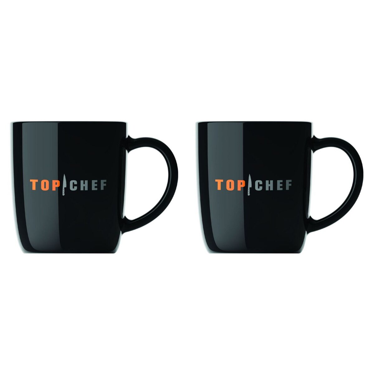 TOP CHEF Set de 2 mugs pas cher 