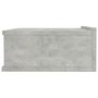 Voir la diapositive 5 : VIDAXL Table de chevet flottante Gris beton Bois d'ingenierie