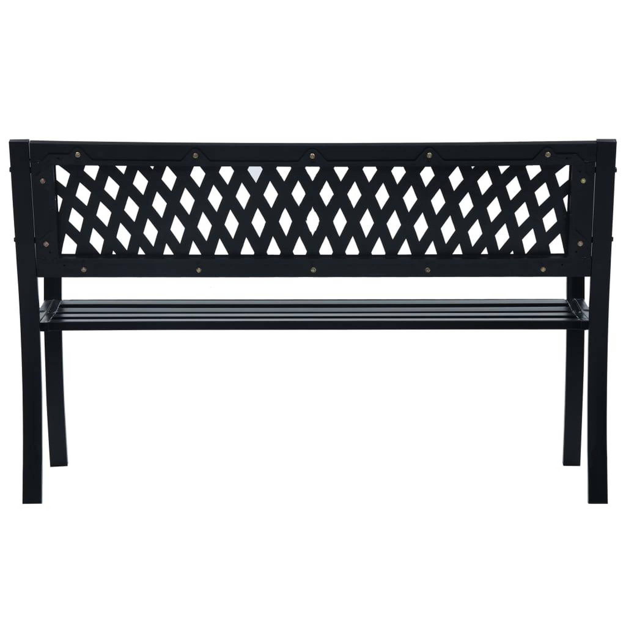 Voir la diapositive 4 : VIDAXL Banc de jardin 125 cm Noir Acier