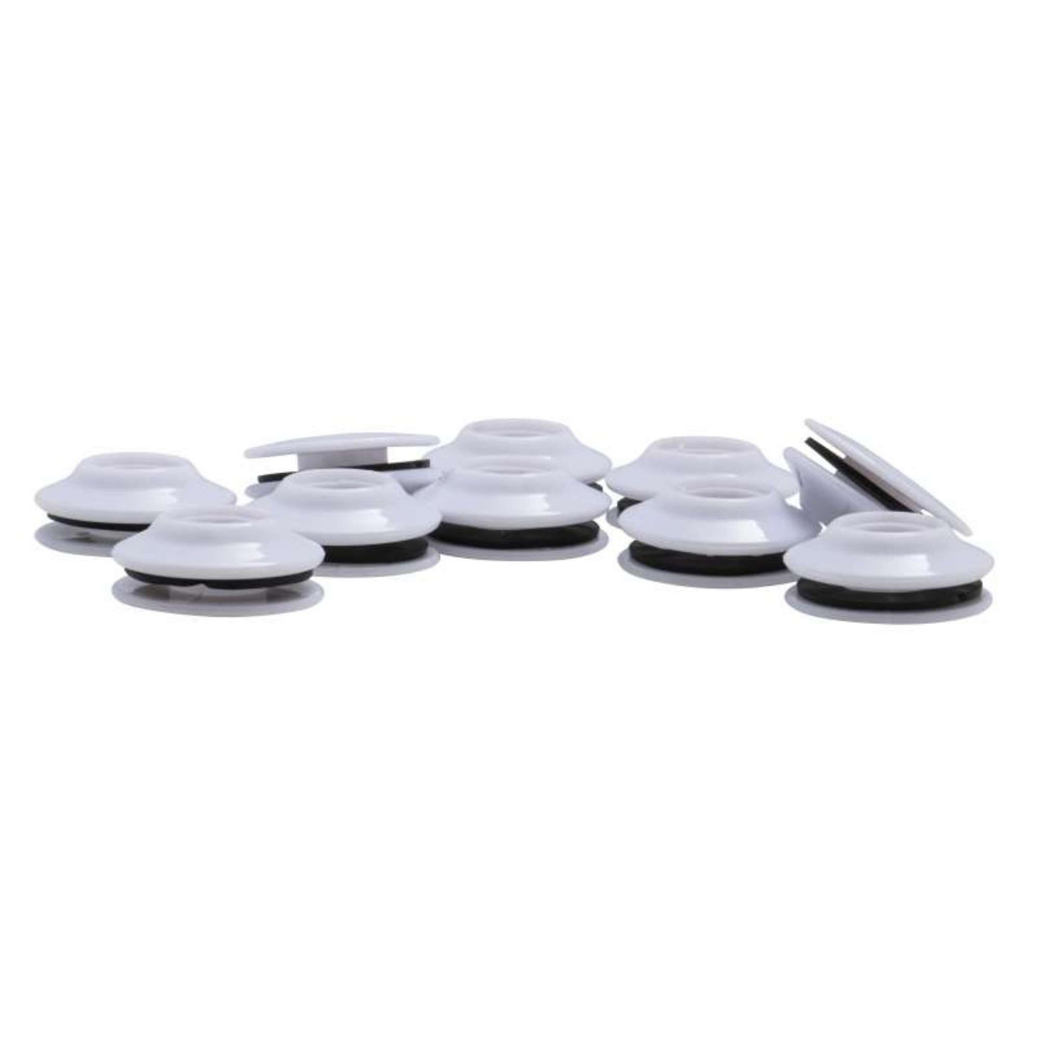 Voir la diapositive 1 :  Lot de 10 oeillets auto perforants pour bâches  Blanc