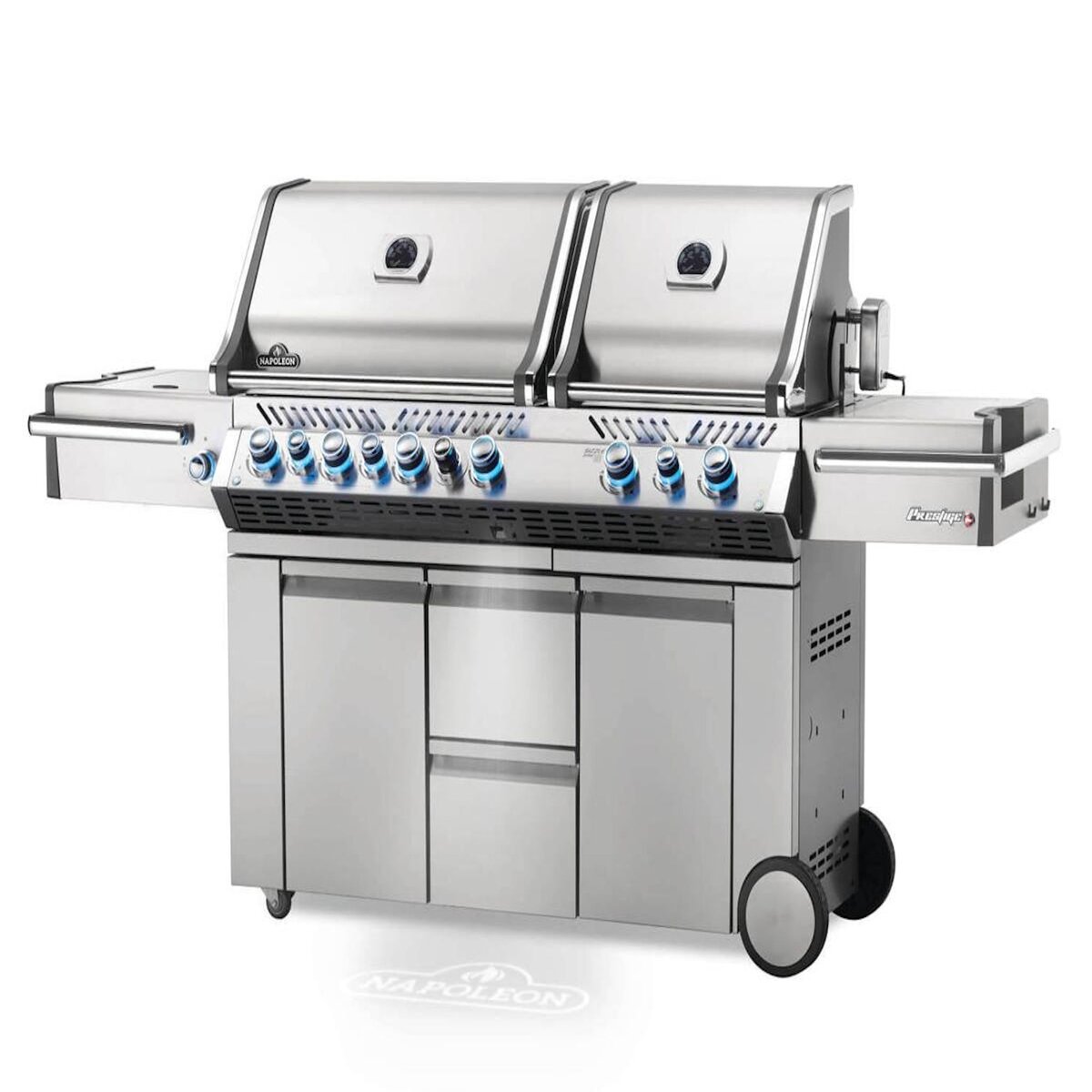 NAPOLEON Barbecue à gaz Prestige Pro 825 4 brûleurs + 2 Sizzle Zone + brûleur arrière + fumoir - Napoleon