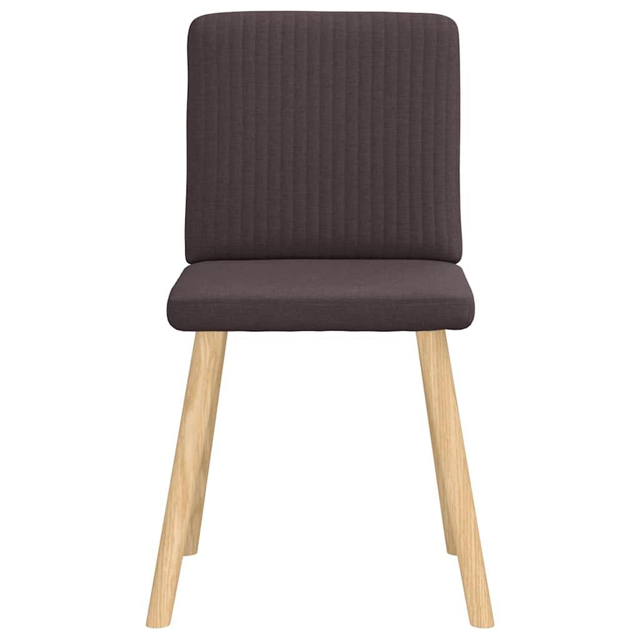 Voir la diapositive 4 : VIDAXL Chaises a manger lot de 6 marron fonce tissu