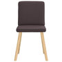 Voir la diapositive 4 : VIDAXL Chaises a manger lot de 6 marron fonce tissu
