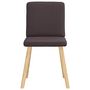Voir la diapositive 4 : VIDAXL Chaises a manger lot de 6 marron fonce tissu