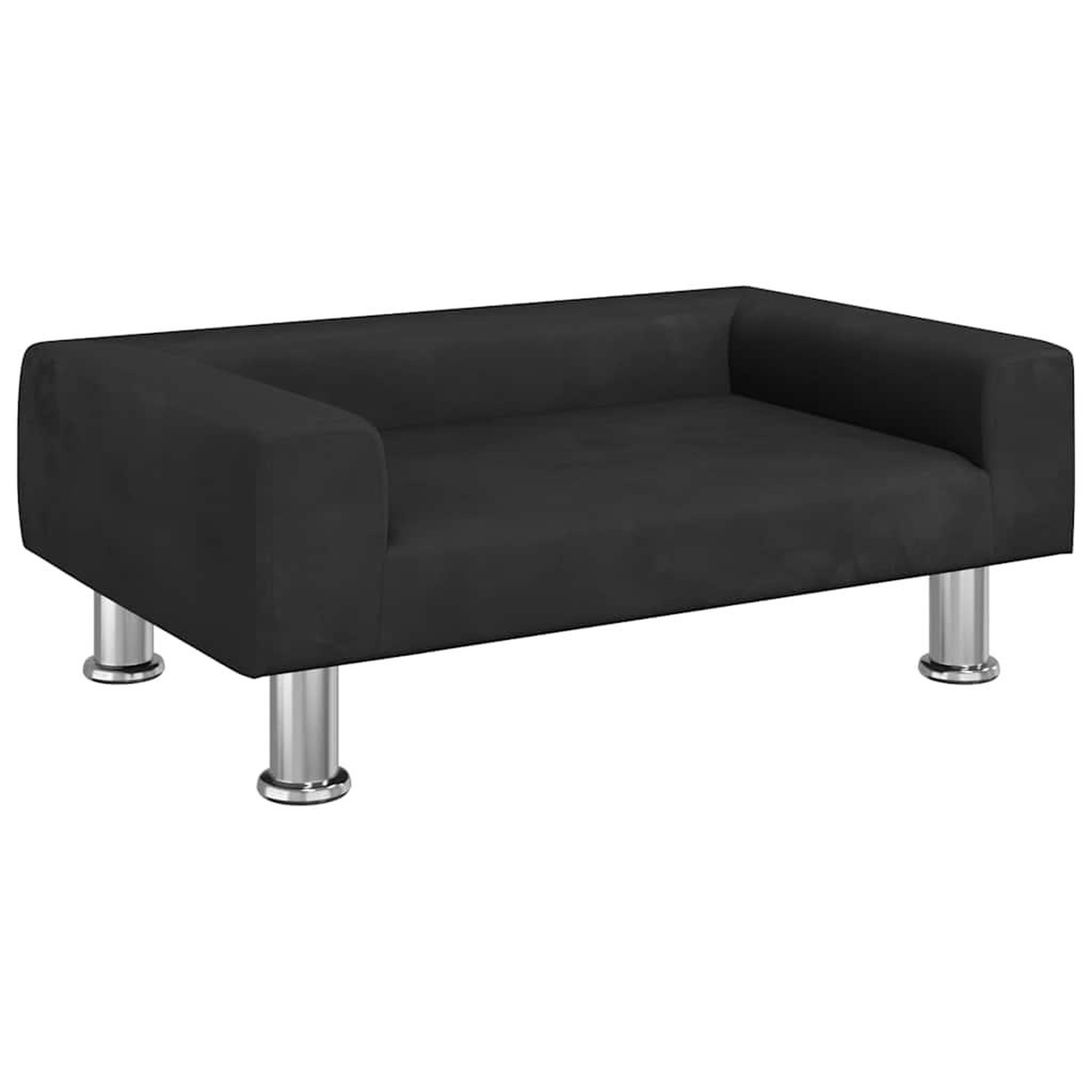 Voir la diapositive 2 : VIDAXL Lit pour chien noir 70x45x26,5 cm velours