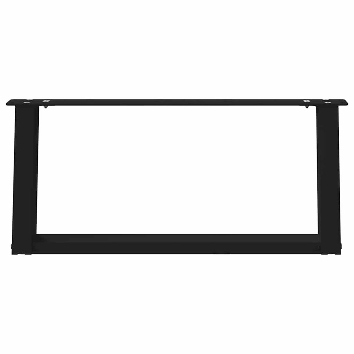 VIDAXL Pieds de table basse forme de U 2 pcs noir 70x(30-31) cm acier