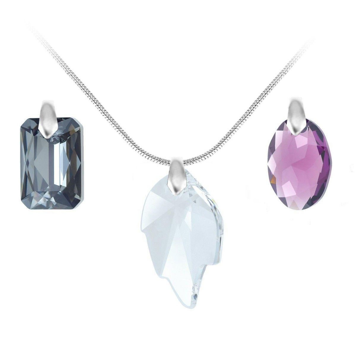 SC CRYSTAL Collier par SC Crystal® et ses trois pendentifs