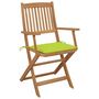 Voir la diapositive 2 : VIDAXL Chaises pliables de jardin lot de 2 avec coussins Bois d'acacia