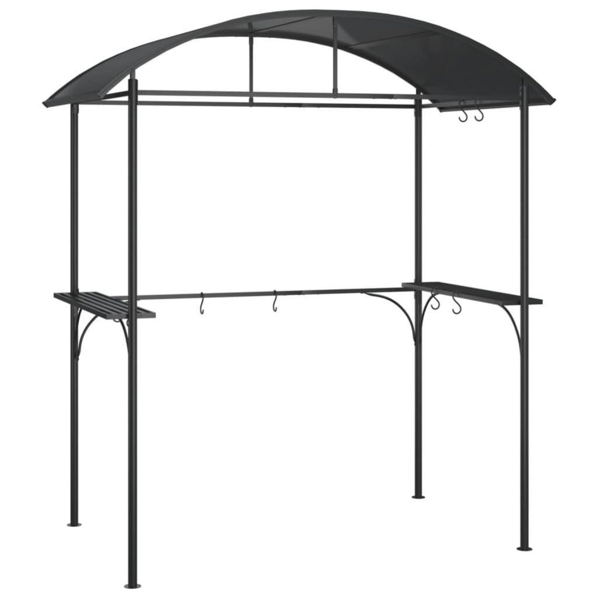 VIDAXL Gazebo BBQ et etageres laterales anthracite 220x115x230cm acier