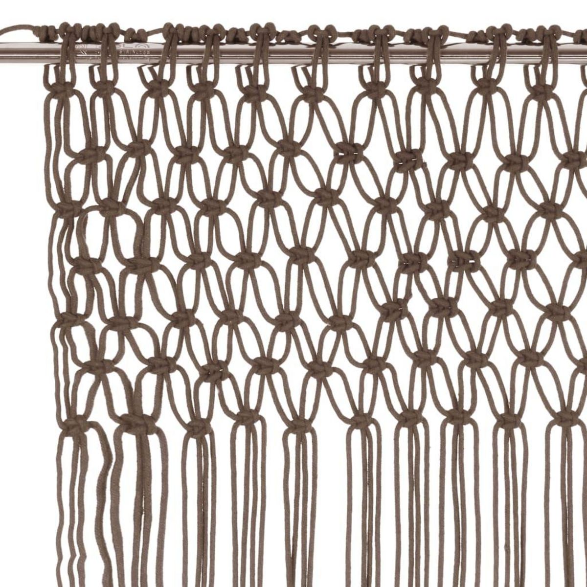 VIDAXL Rideau en macrame Taupe 140x240 cm Coton