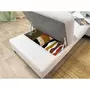 BEST MOBILIER Celosia - canapé d'angle réversible 5 places avec têtières - convertible avec coffre - en tissu -