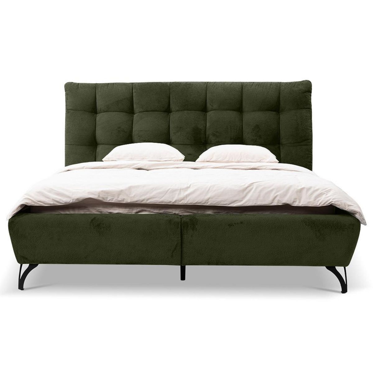 LISA DESIGN Sohan - lit coffre - 140x200 - en tissu bouclette - sommier inclus