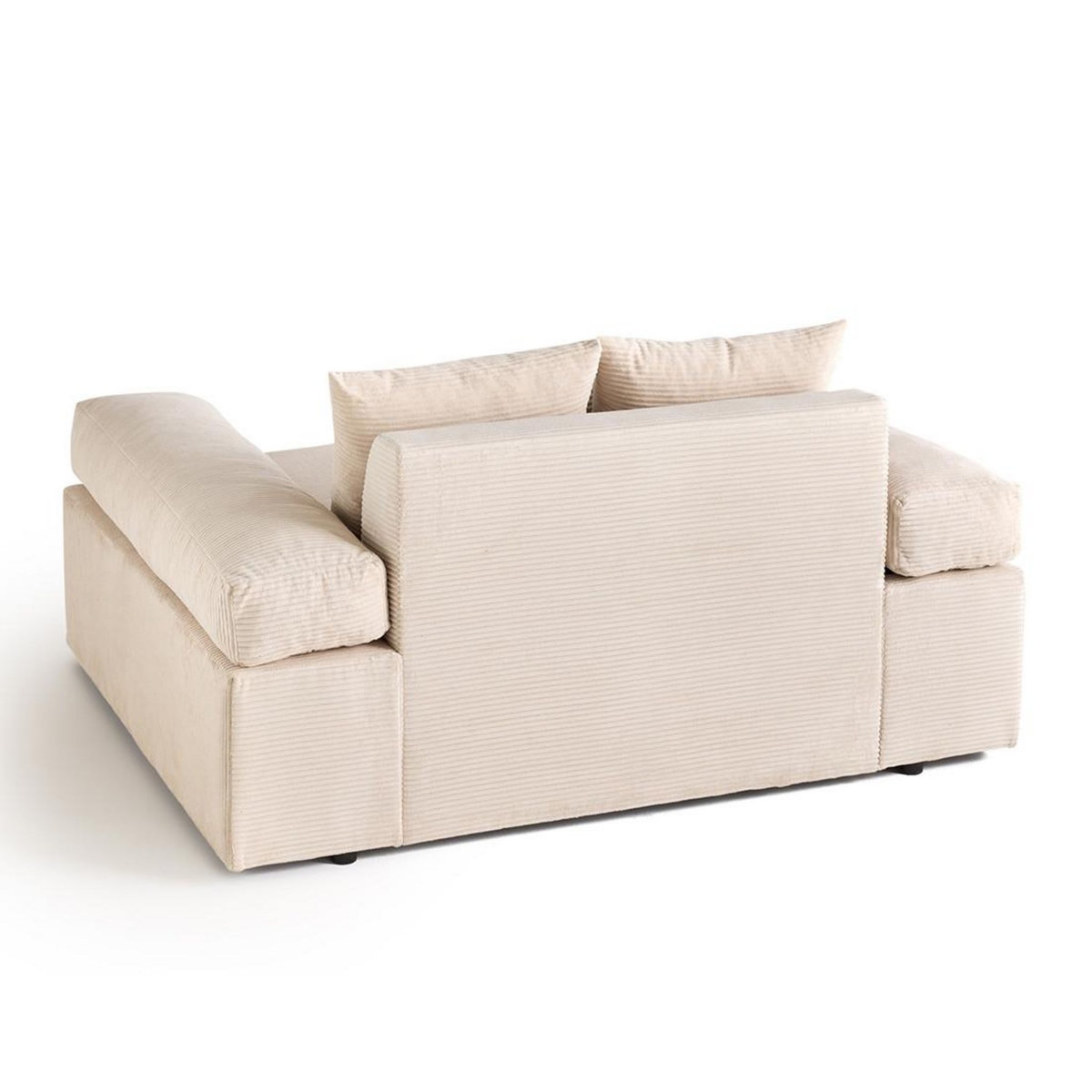 LISA DESIGN Aspen - fauteuil xl - assise profonde - velours côtelé