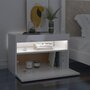 VIDAXL Tables de chevet lumieres LED 2 pcs blanc brillant 60x35x40 cm