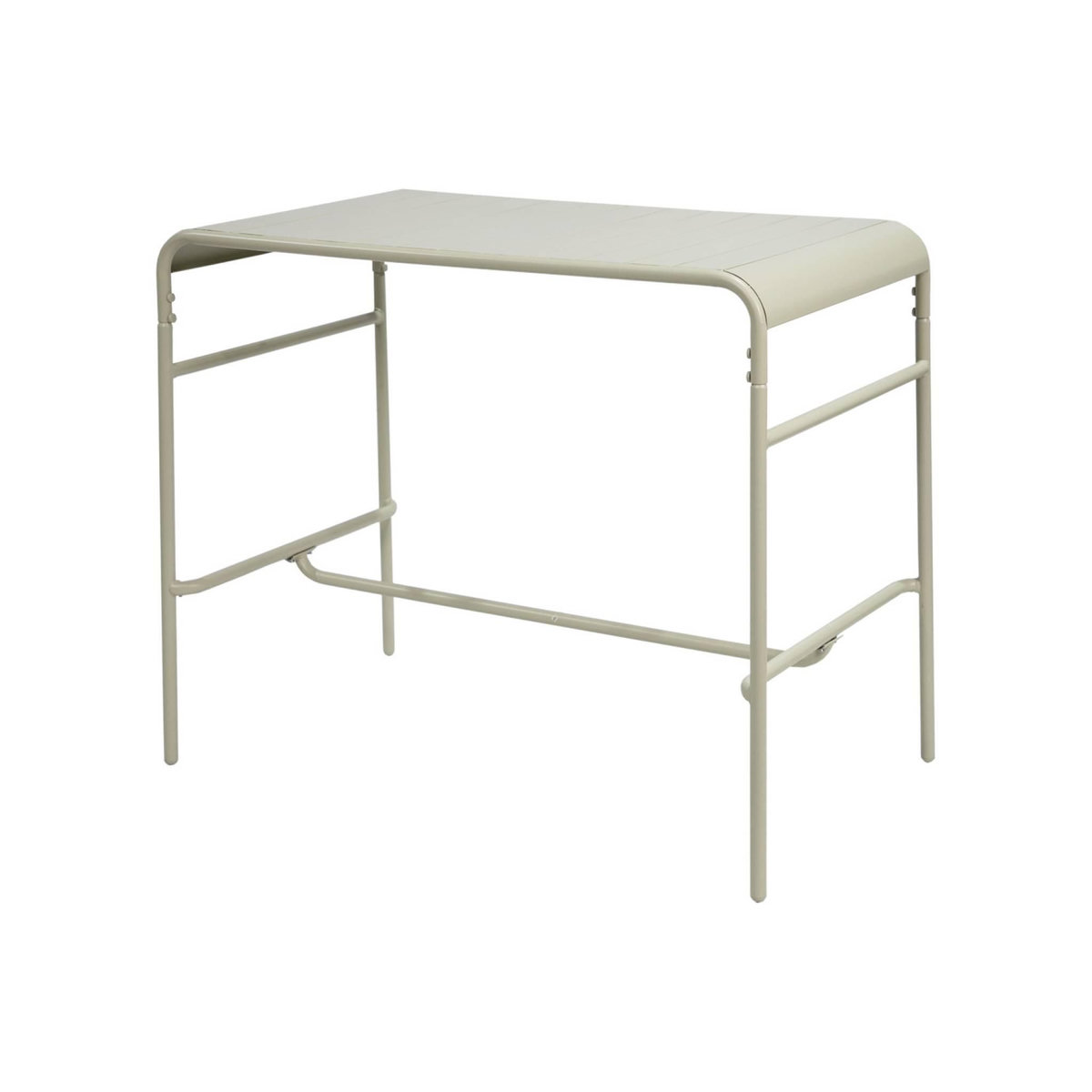 SWEEEK Table haute de jardin métal 4 places, Amelia 120 x 70cm x 95cm