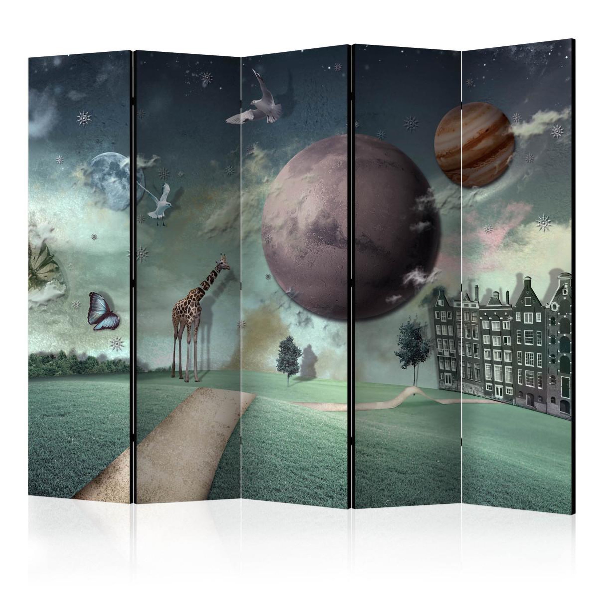 Paris Prix Paravent 5 volets  city of the future  172x225cm