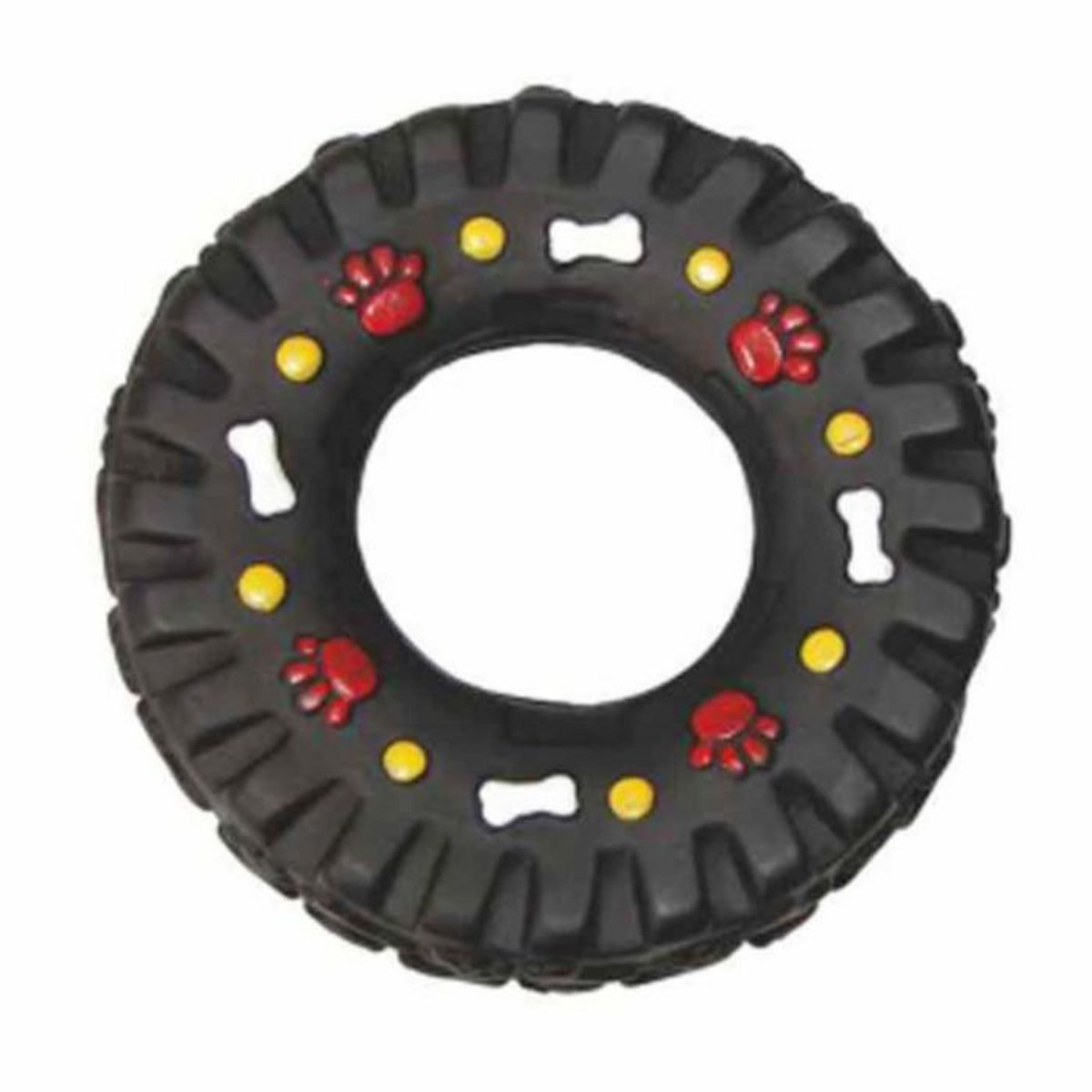 Paris Prix Jouet pour Chien  Pneu  13cm Noir