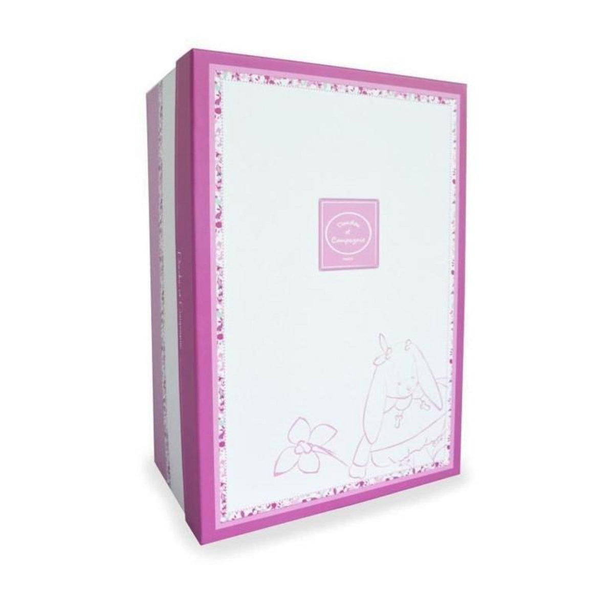 DOUDOU ET COMPAGNIE DOUDOU ET COMPAGNIE Cerise et Petit Chou - Attache-sucette Velcro Cerise Le Lapin