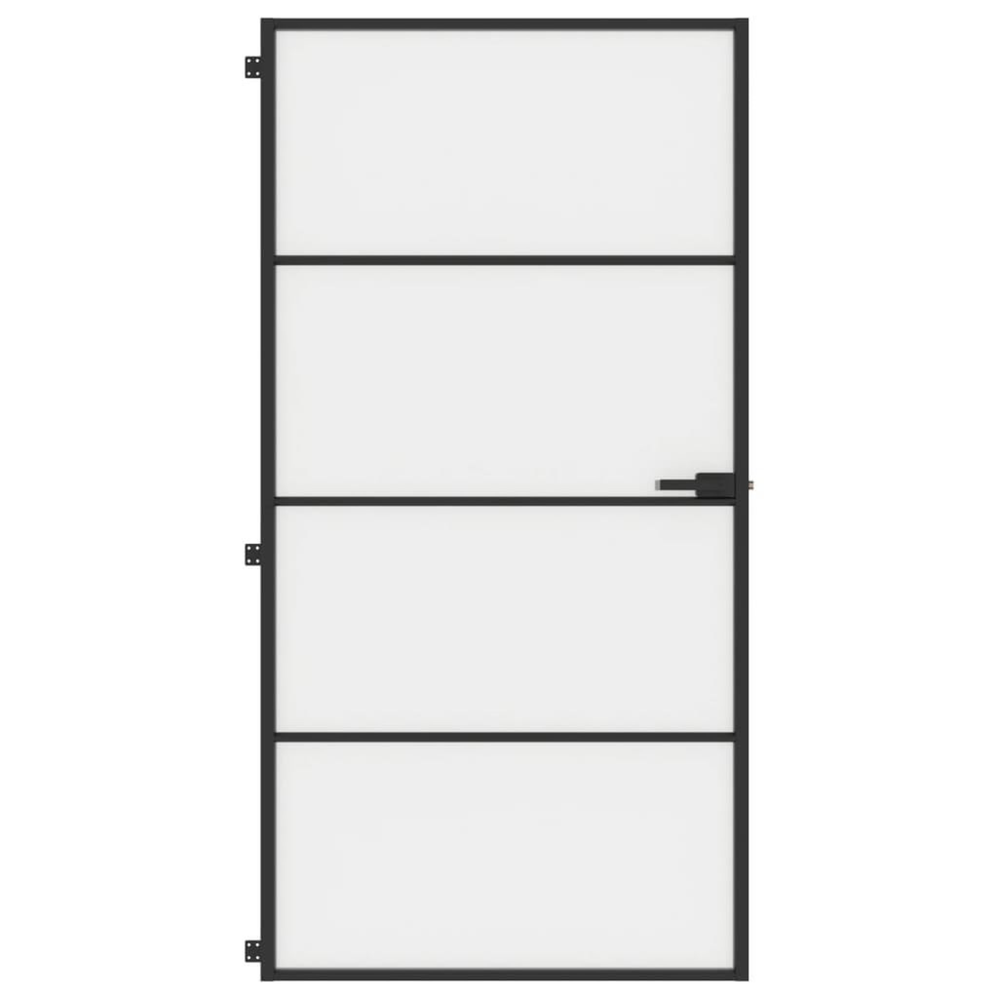 Voir la diapositive 3 : VIDAXL Porte interieure mince noir verre trempe aluminium