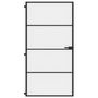 Voir la diapositive 3 : VIDAXL Porte interieure mince noir verre trempe aluminium
