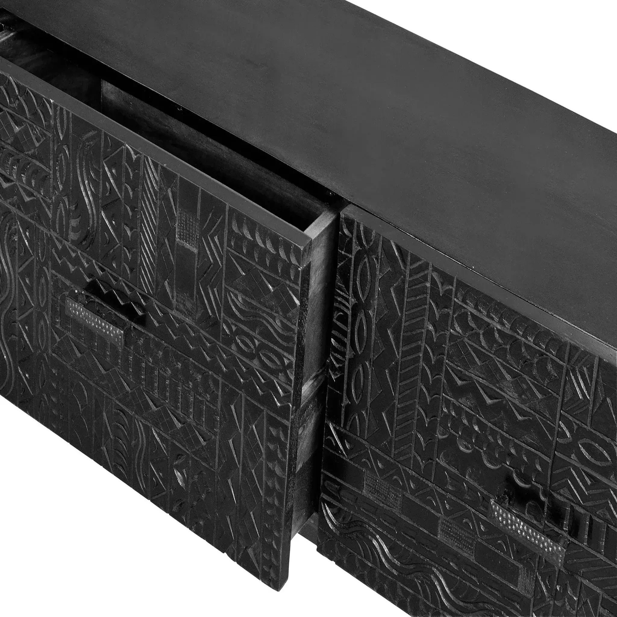 Voir la diapositive 4 : GINER Y COLOMER SL Meuble tv en bois de manguier 180 cm style ethnique