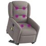Voir la diapositive 3 : VIDAXL Fauteuil inclinable de massage electrique Taupe Tissu