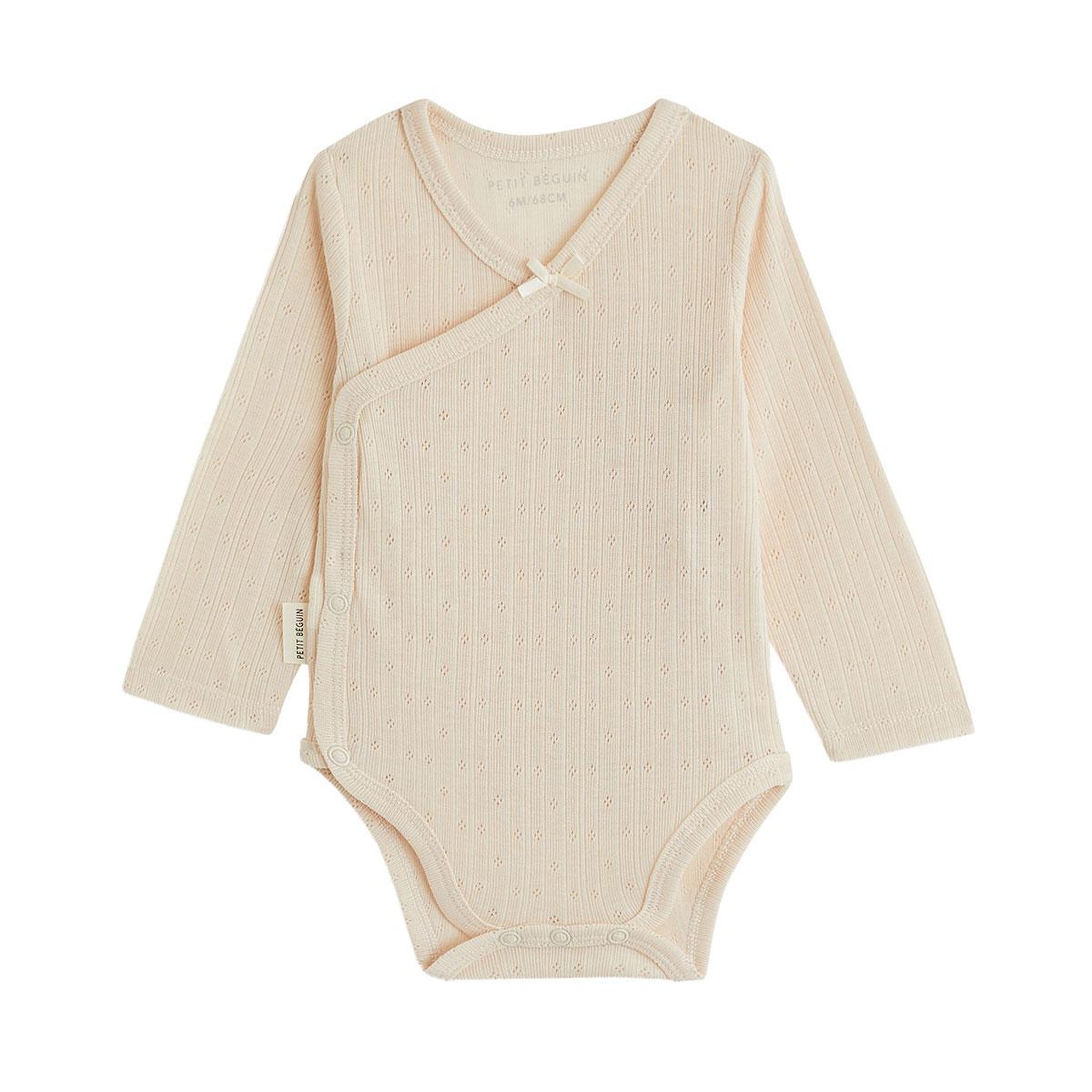Voir la diapositive 4 : PETIT BEGUIN Lot de 2 bodies bébé manches longues ouverture croisée Miette