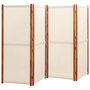 Voir la diapositive 3 : VIDAXL Cloison de separation 4 panneaux Blanc creme 280x180 cm