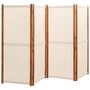Voir la diapositive 3 : VIDAXL Cloison de separation 4 panneaux Blanc creme 280x180 cm