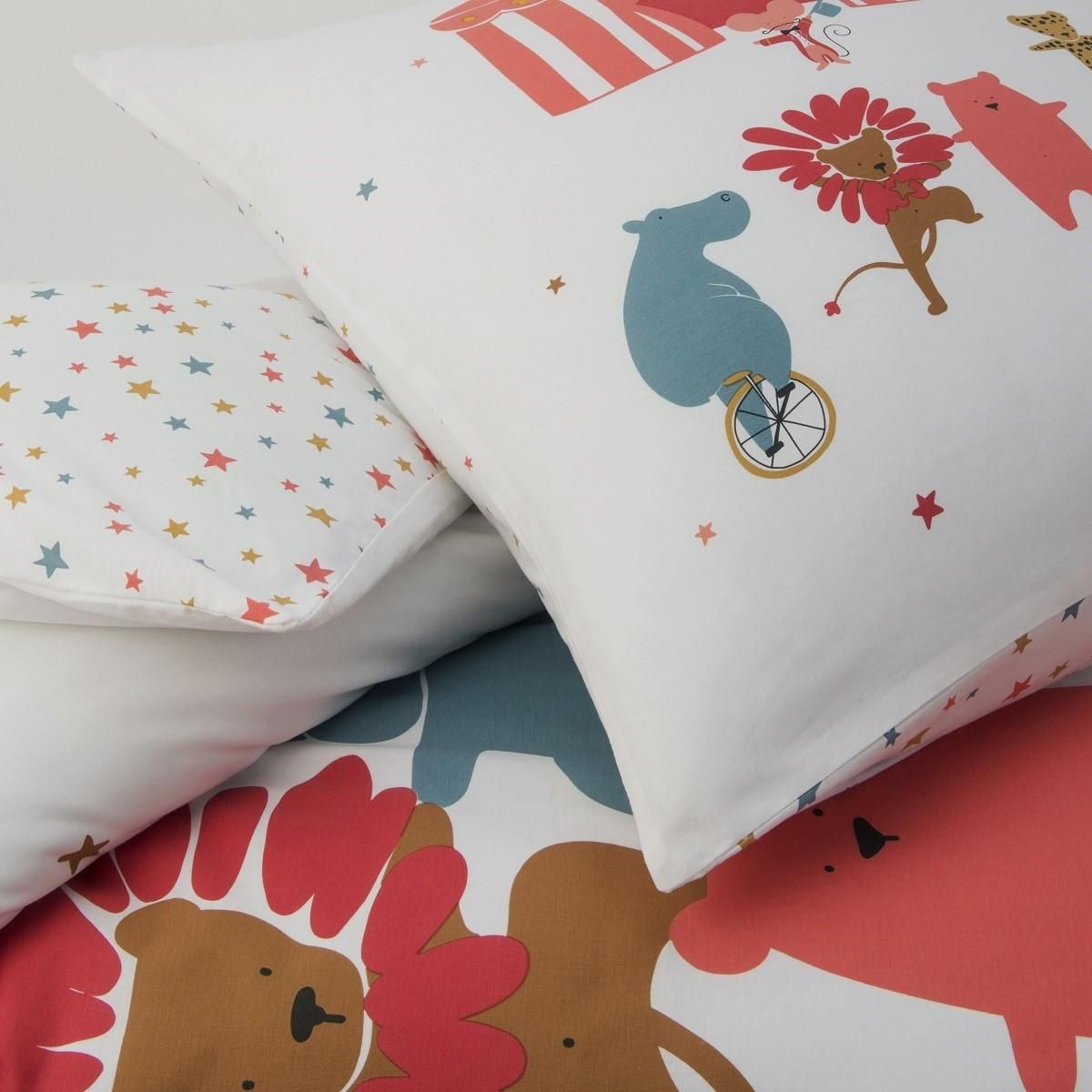 FUTURE HOME Parure de lit enfant animaux du cirque 140x200cm