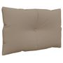 Voir la diapositive 4 : VIDAXL Coussins de palette lot de 2 taupe tissu