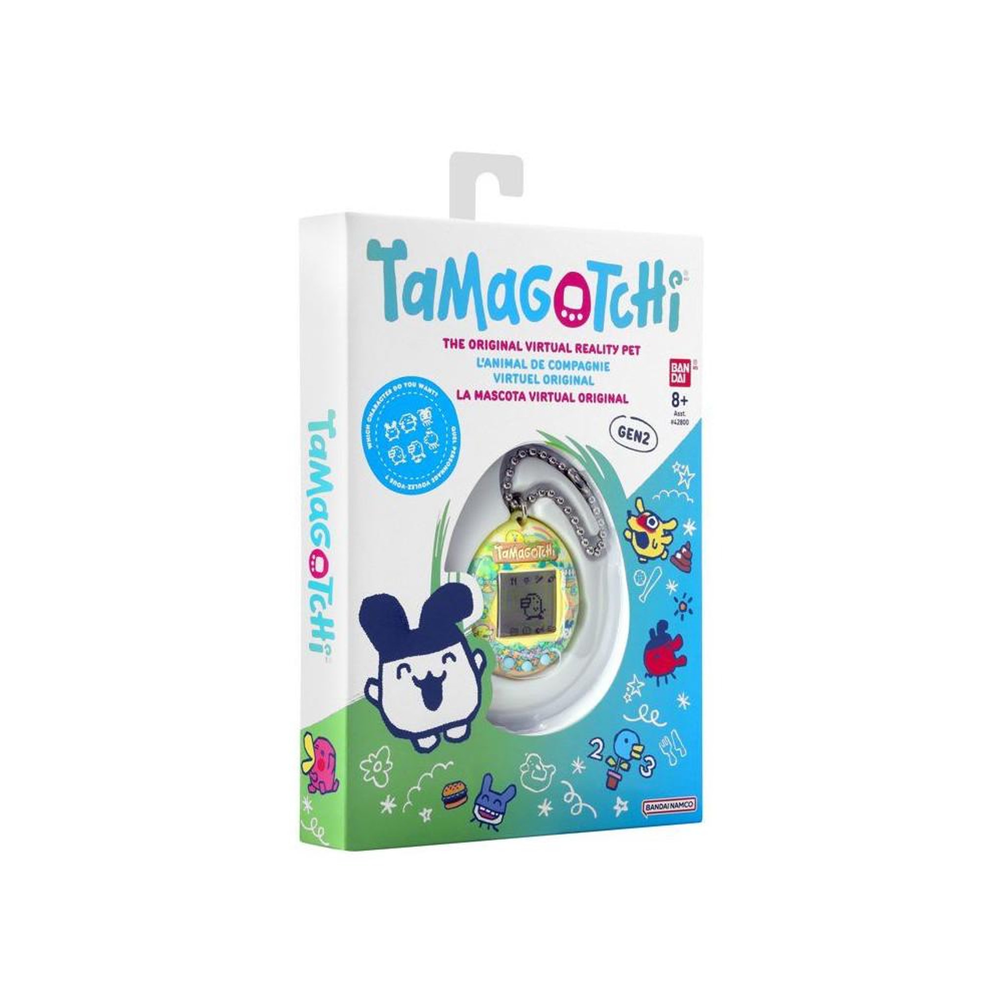 Voir la diapositive 6 : Jeu portable animal virtuel Tamagotchi Flower Garden Gen2, écran LCD rétroéclairé monochrome, jeu interactif et chaîne porte-clés