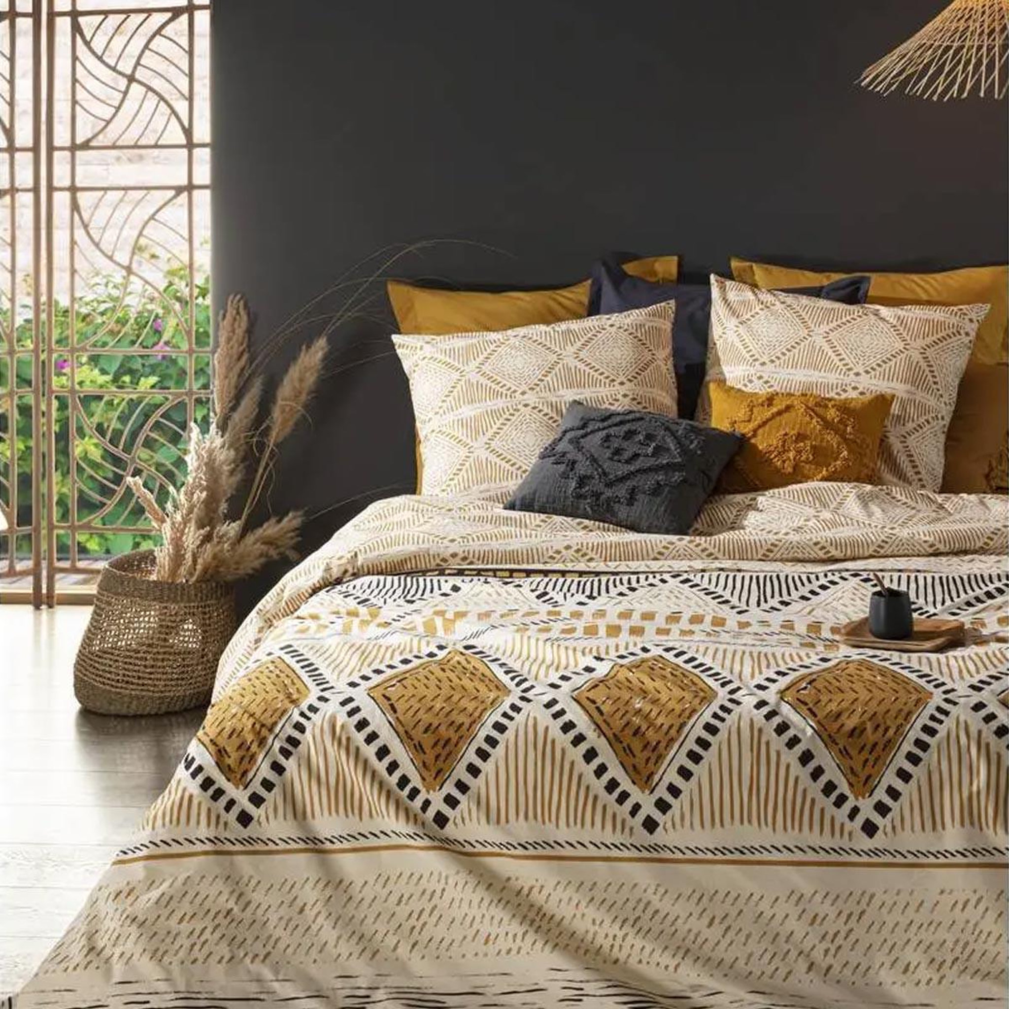 Voir la diapositive 2 : ATMOSPHERA Parure de lit 3 pièces  kilim  260x240cm beige