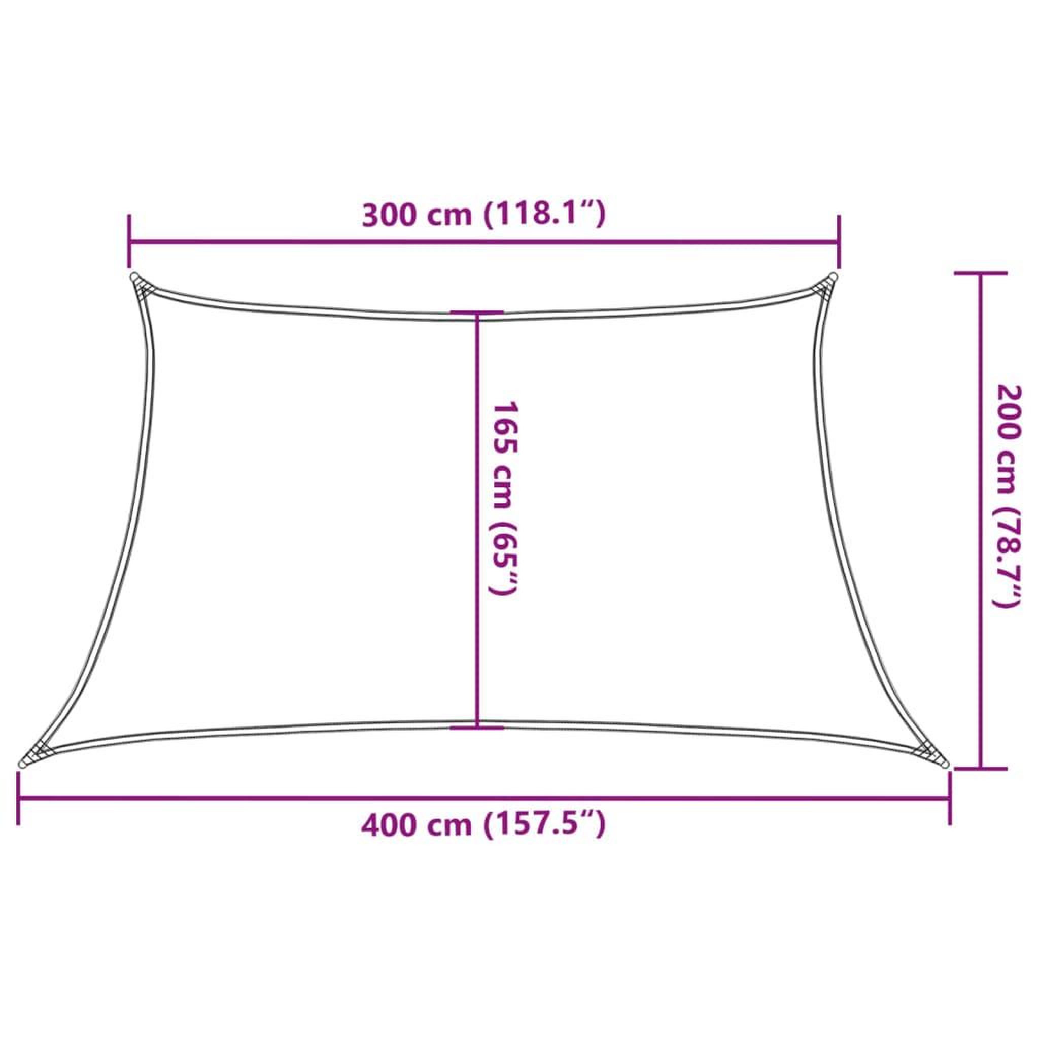 Voir la diapositive 6 : VIDAXL Voile d'ombrage 160 g/m^2 Bleu 3/4x2 m PEHD