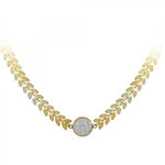 SC BOHEME Collier en acier orné de Cristaux scintillants par SC Bohème en Acier Rhodié argenté