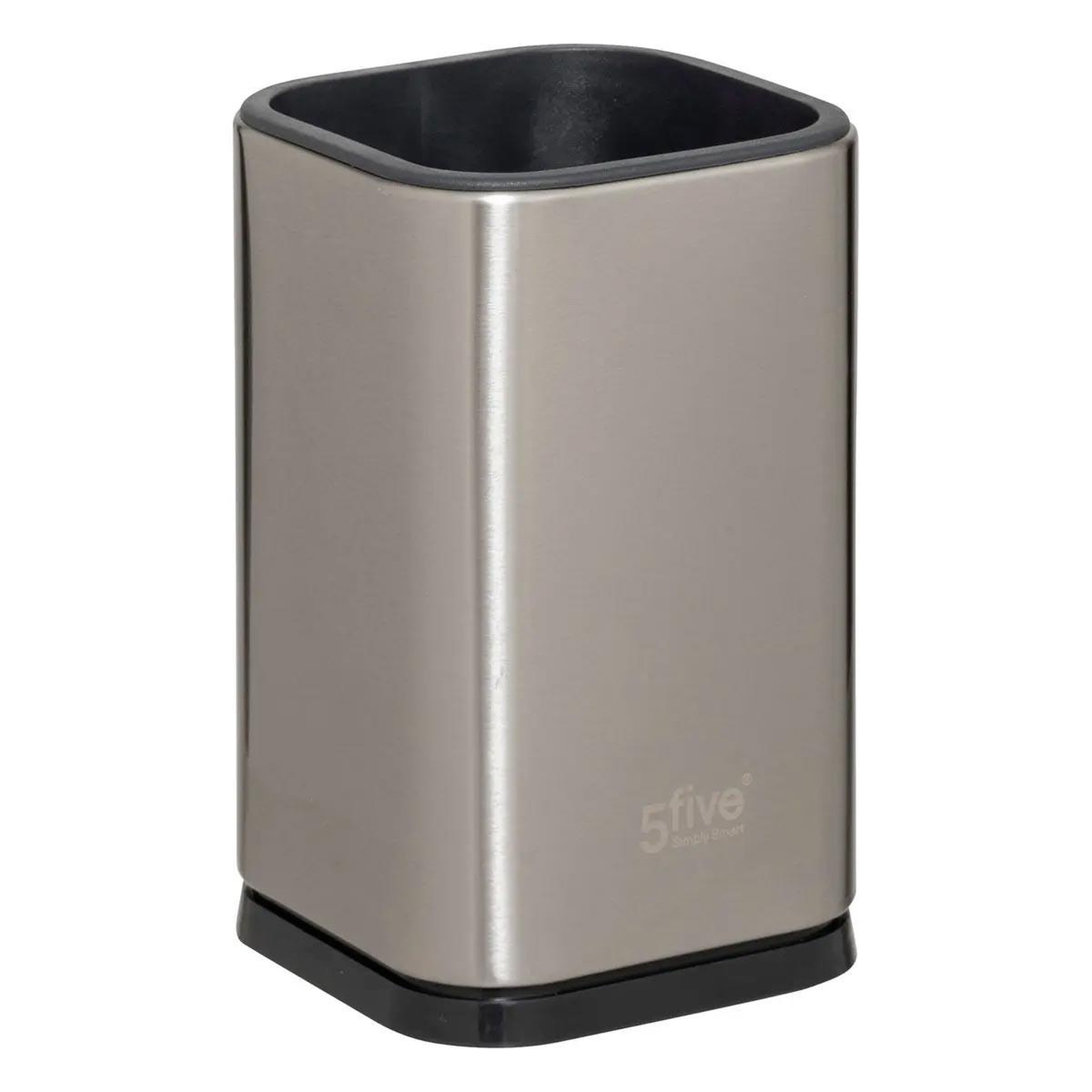 Voir la diapositive 2 : FIVE Lot de 5 ustensiles avec pot  inox  36cm argent