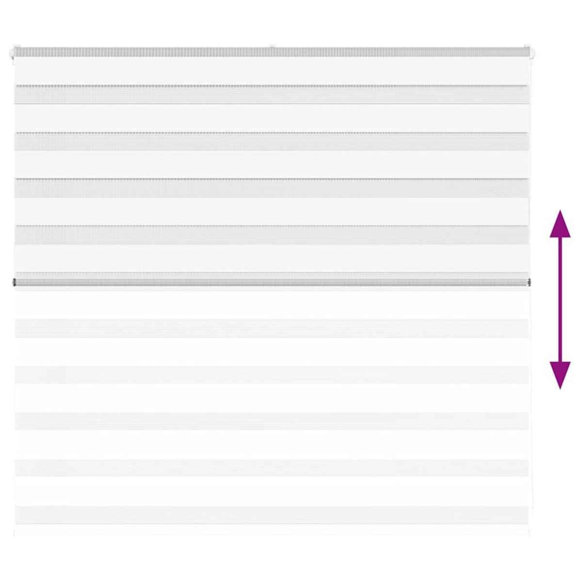 VIDAXL Store zebre blanc 165x100 cm largeur du tissu 160,9cm polyester