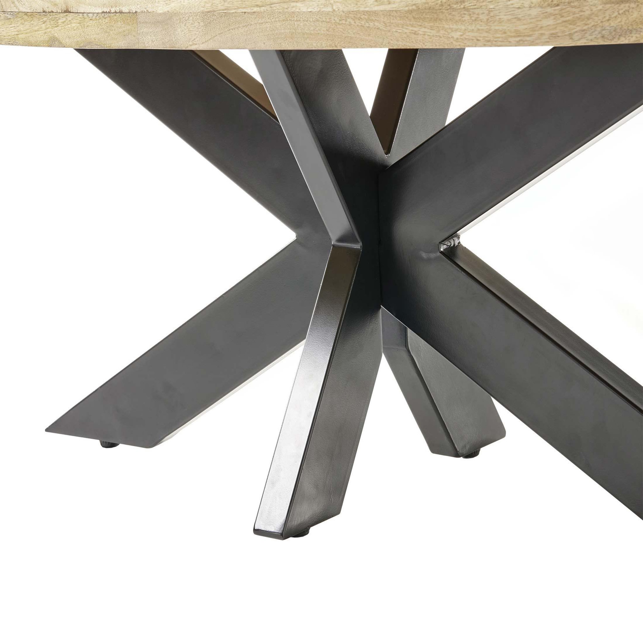 Voir la diapositive 2 : BEST MOBILIER Manzanilla - table basse - bois massif et noir - 120 cm